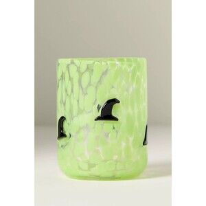 Anthropologie Icon Juice Glass Mystic Confetti Witch Hat Green New In Box!